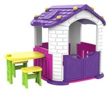 Игровой домик со столиком и 2 стульчиками. фиолетовый