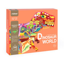 Фигурный пазл "Мир динозавров" (280 деталей)