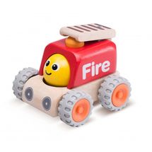 Деревянная машинка "Пожарная машина с улыбкой"