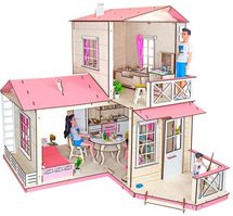 Двухэтажный кукольный домик "Коттедж"