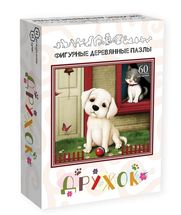 Деревянный пазл «Дружок», 60 деталей