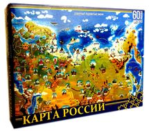 Пазл "Карта России", 60 деталей