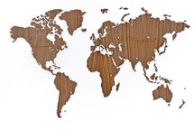Карта мира Exclusive Американский орех, 130х78 см