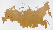 Пазл "Карта России" (МДФ коричневый), 100х55 см