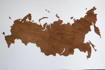 Пазл "Карта России" (Африканское сапеле), 100х55 см