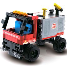 Конструктор "Пожарная машина" (163 дет., брызгает водой)