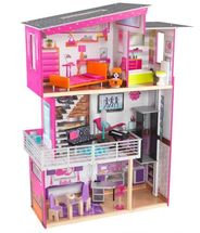 Деревянный дом для Барби «Роскошный дизайн» с мебелью