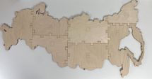 Подложка для карты России XL 58х105 см, Natural