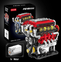 Конструктор Двигатель V8 Twinturbo (538 деталей)