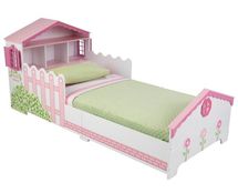 Детская кровать “Кукольный домик” с полочками