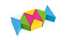 Треугольники цветные, 16 деталей