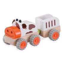 Деревянная игрушка "Трактор Му-Му с прицепом"